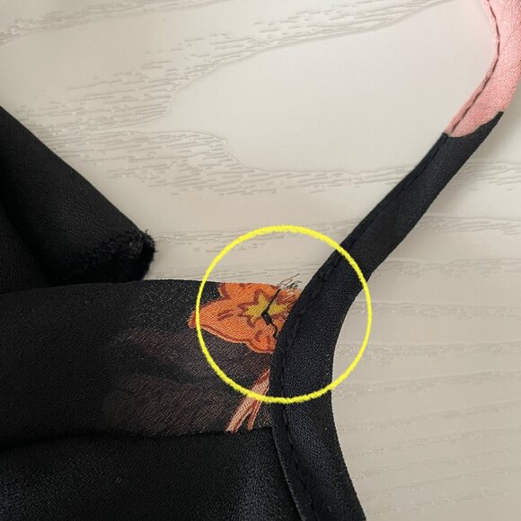 Vintage Charlotte Russe Women's Y2K Dress Small Black Floral Ruffle Cowl Slip - Picture 4 of 9